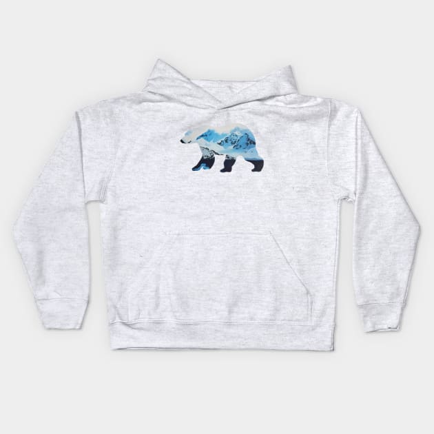 Polar Bear Kids Hoodie by handnicole